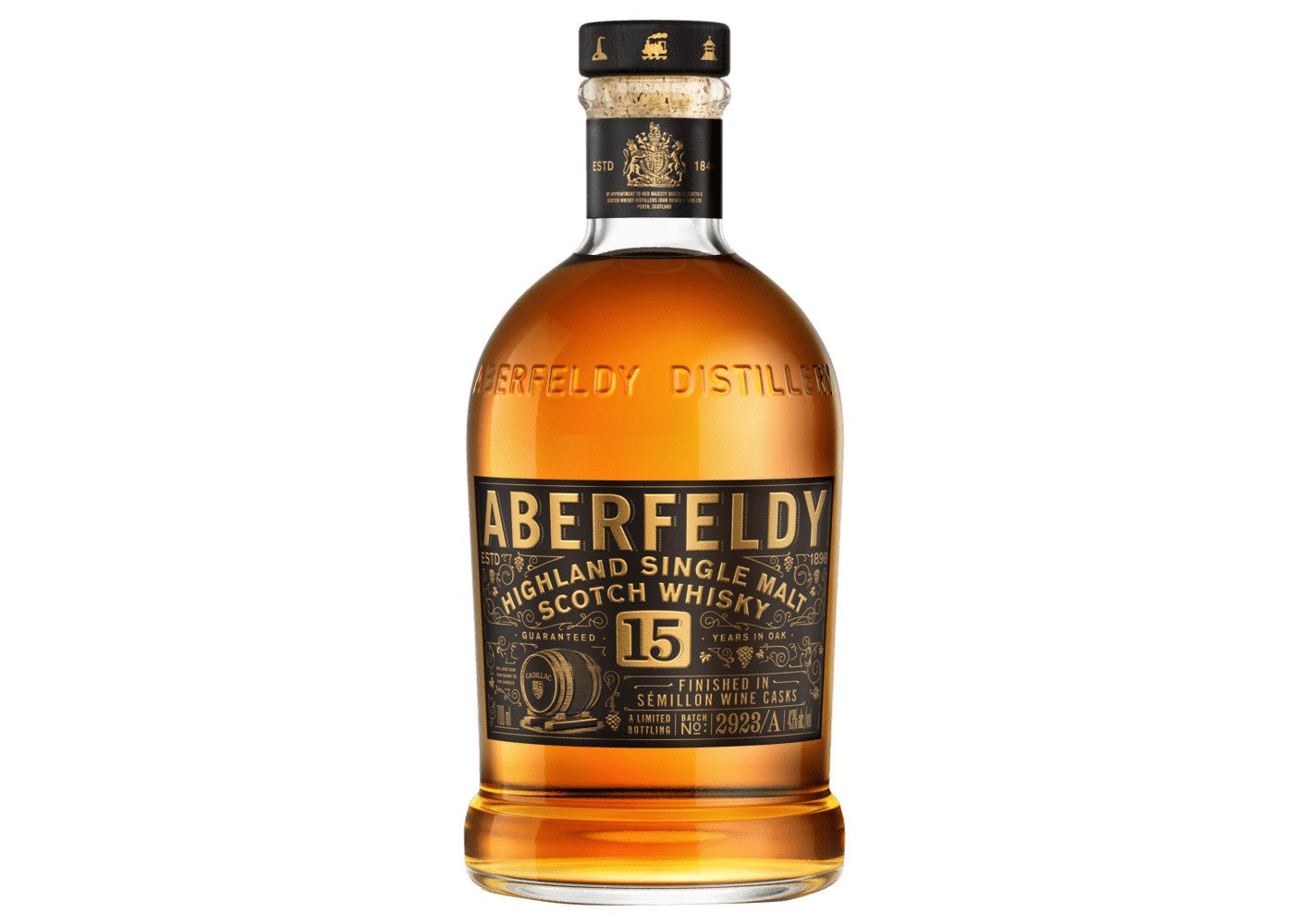 Aberfeldy 15 year old aged in Cadillac Frech Wine Cask, Single Malt Highland Whisky - 70cl bottle