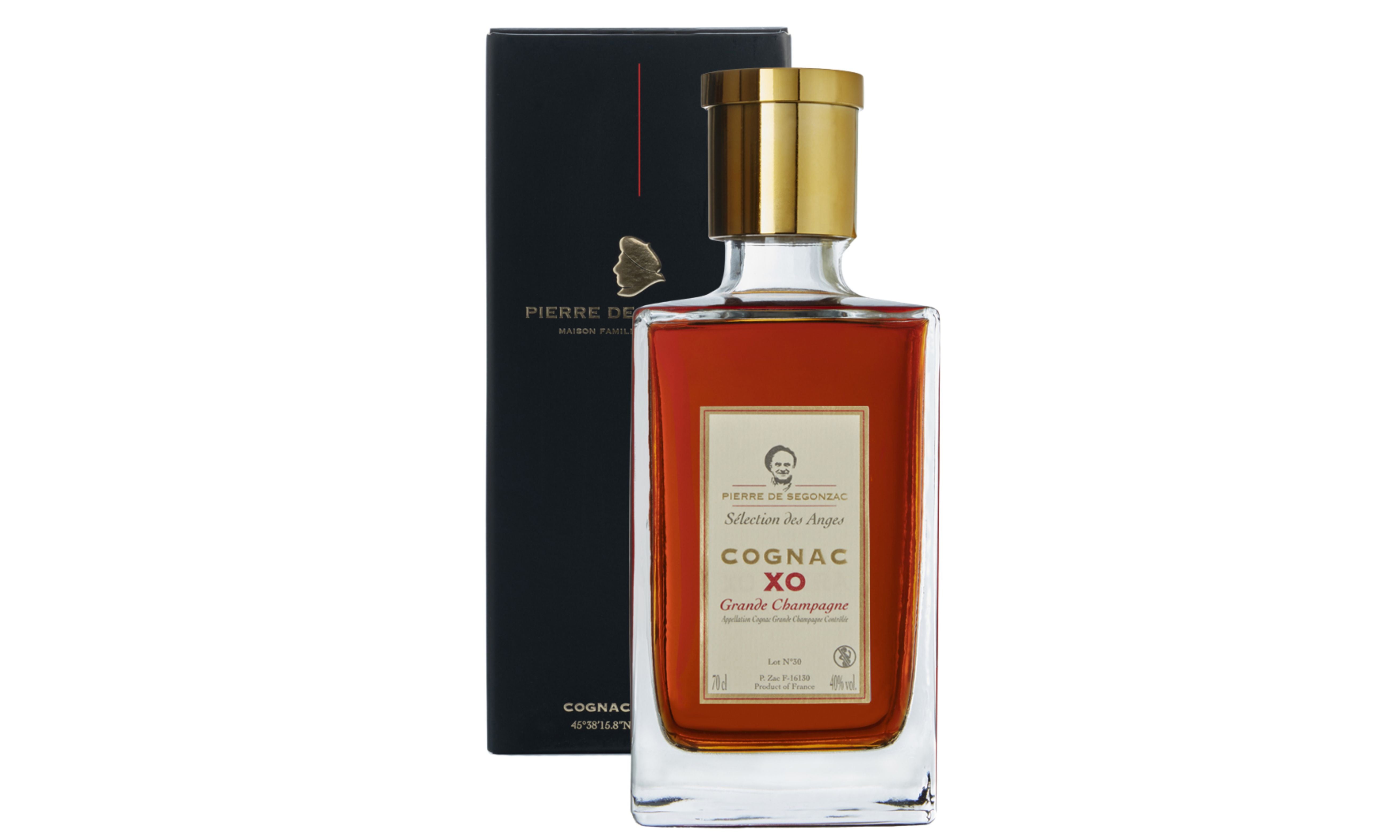 XO Sélection des Anges Grande Champagne 1er Cru Cognac Qbic, Pierre de Segonzac, Charentes, France - 70cl bottle