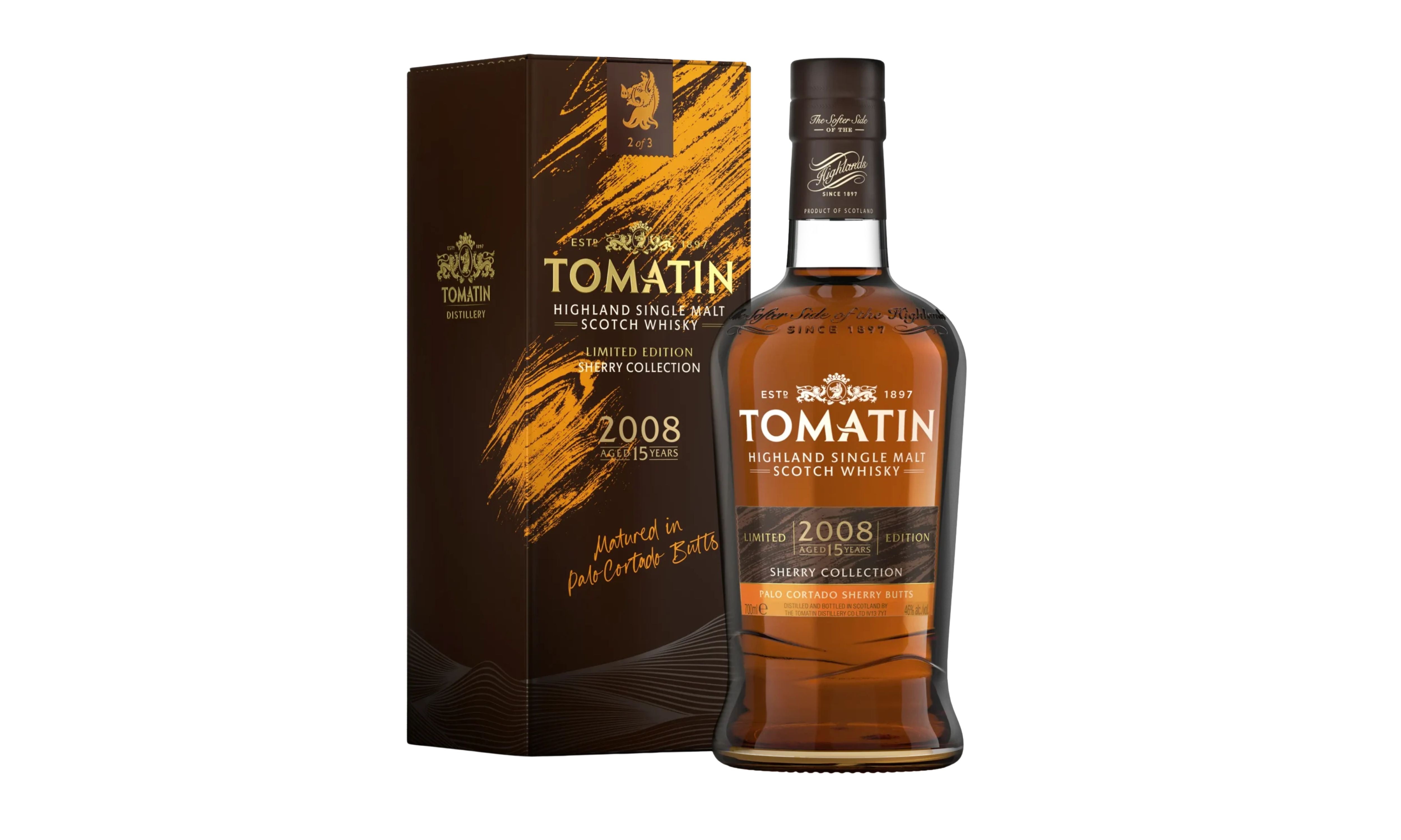 Tomatin 15yr old Sherry Limited edition 'Palo Cotado' 46%, Highland Single Malt Whisky - 70cl bottle