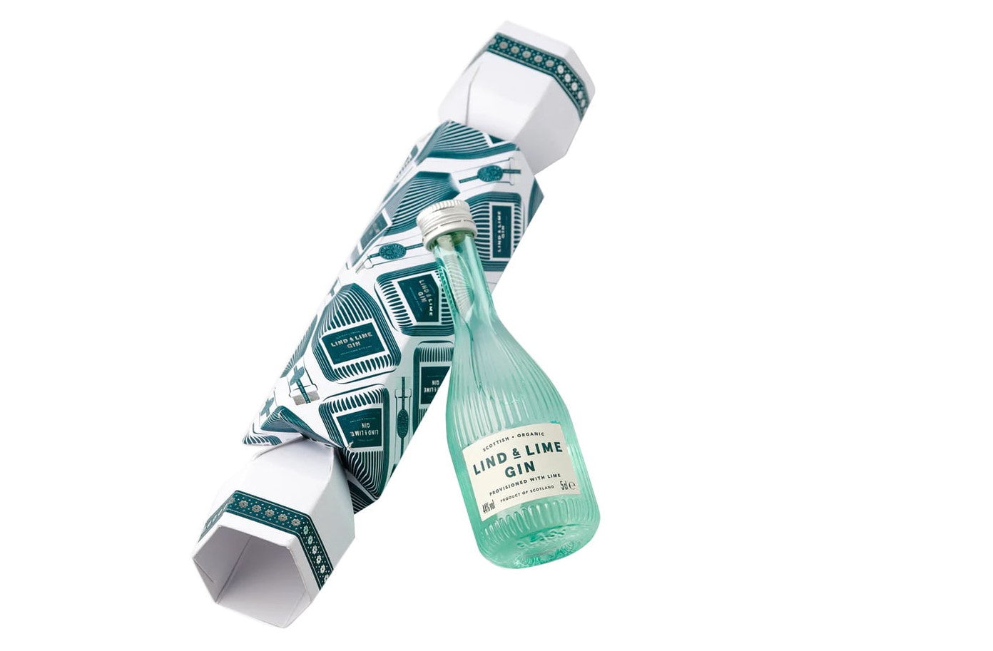 Lind and Lime Festive Cracker, Gin, Scotland - 5cl bottle in gift packaging