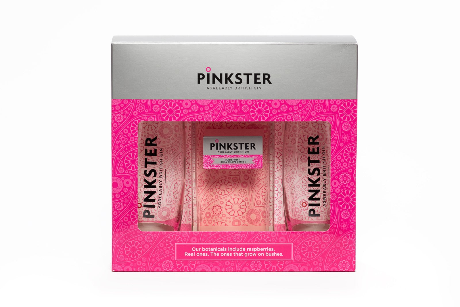 Pinkster Gin Gift Pack (1 x 35cl bottle & 2 x branded glasses)