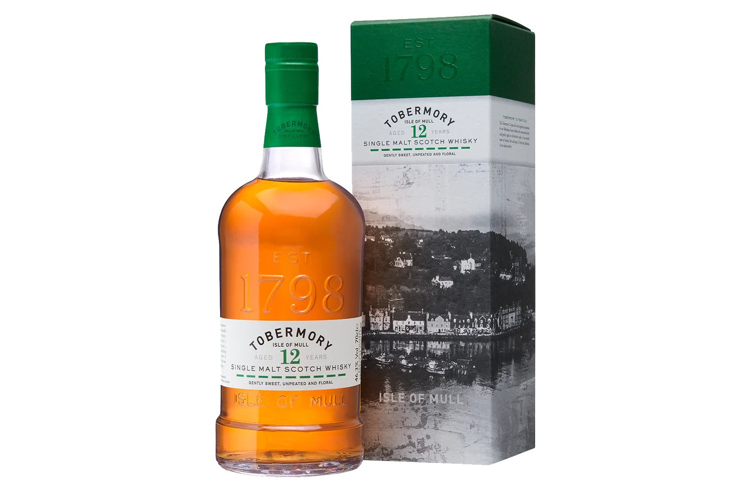 Tobermory 12yr old Single Malt Whisky, Isle of Mull - 70cl bottle