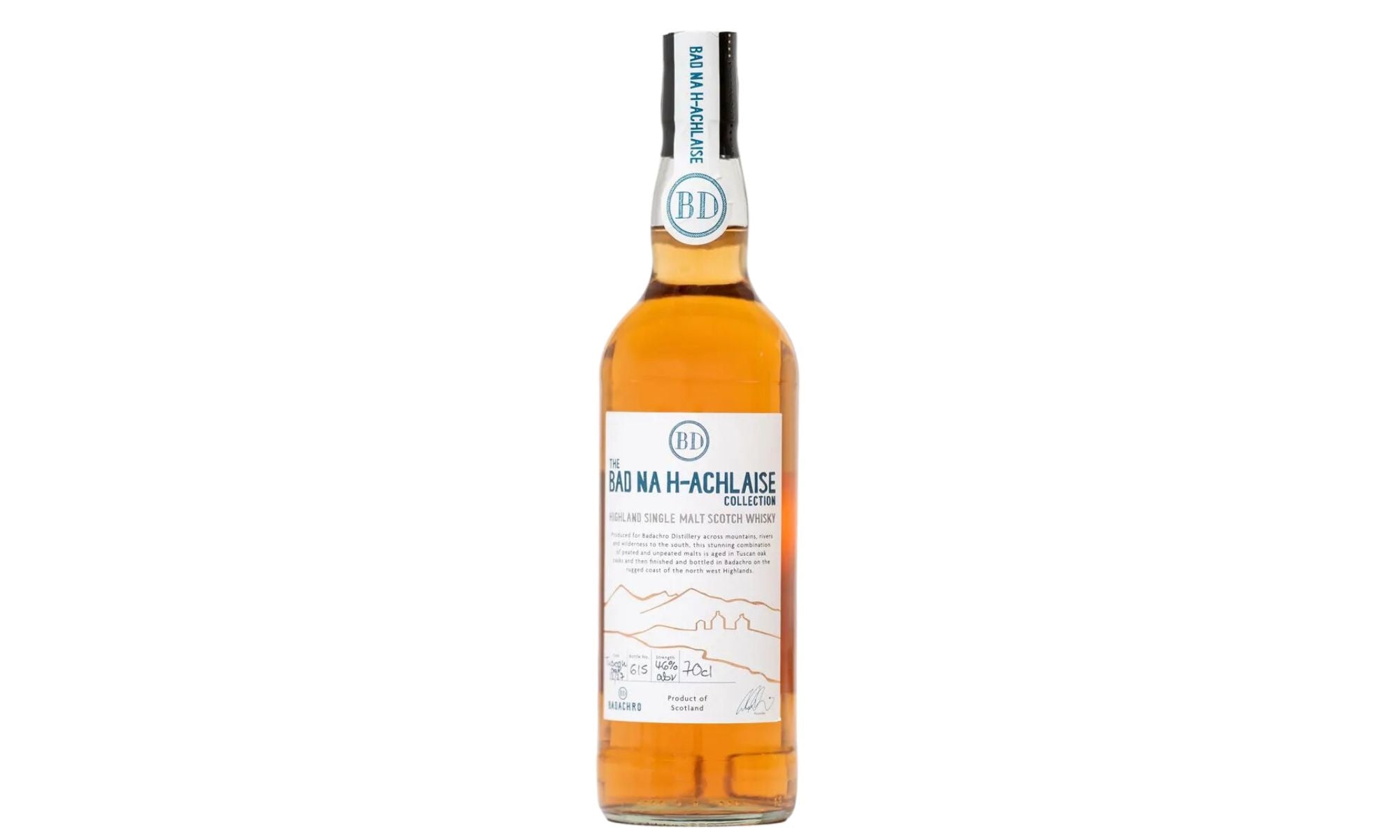 Bad na h-Achlaise Tuscan Oak Single Malt Scotch Whisky, Badachro - 70cl bottle